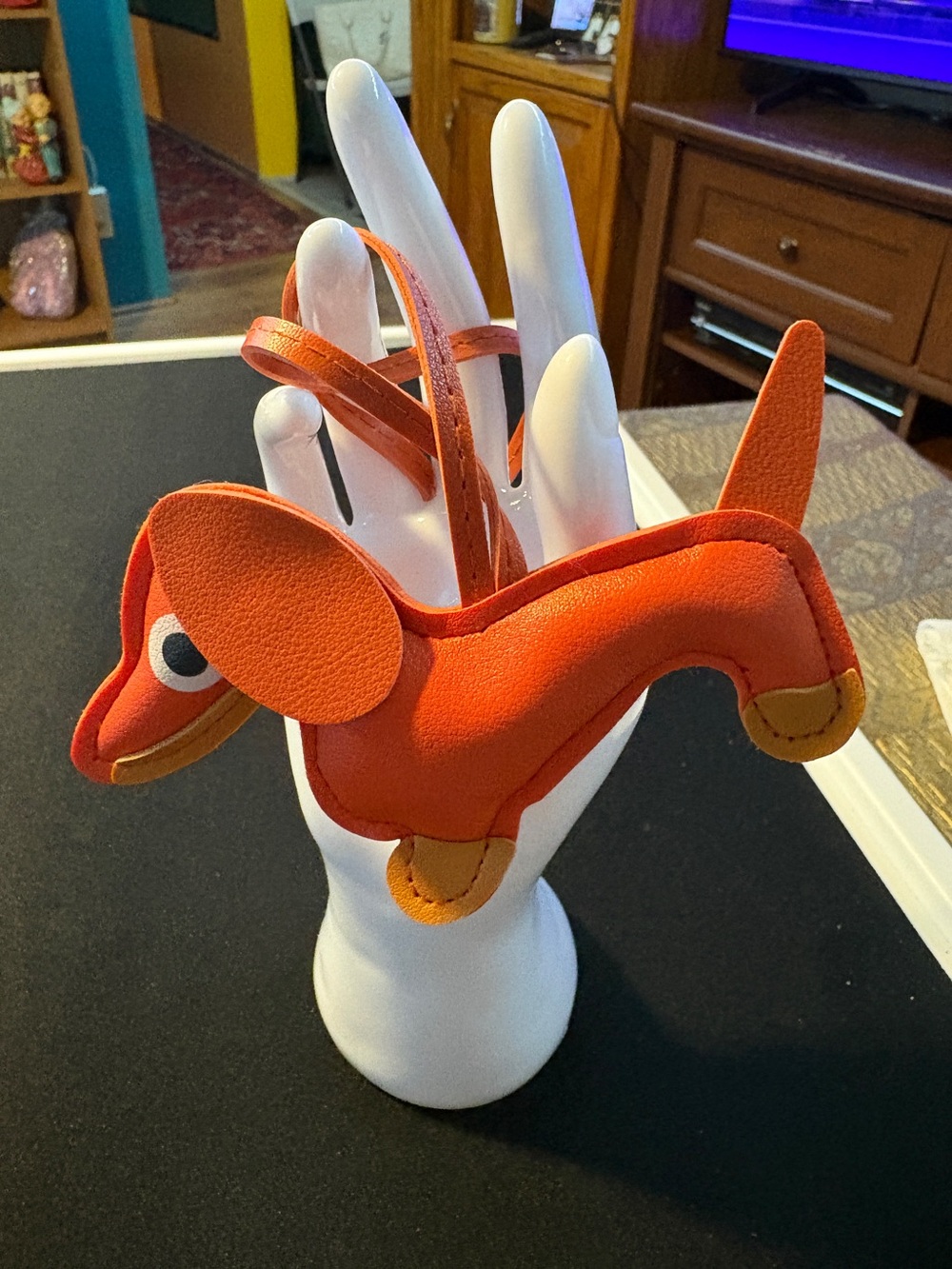 Orange Dachshund Bag Charm